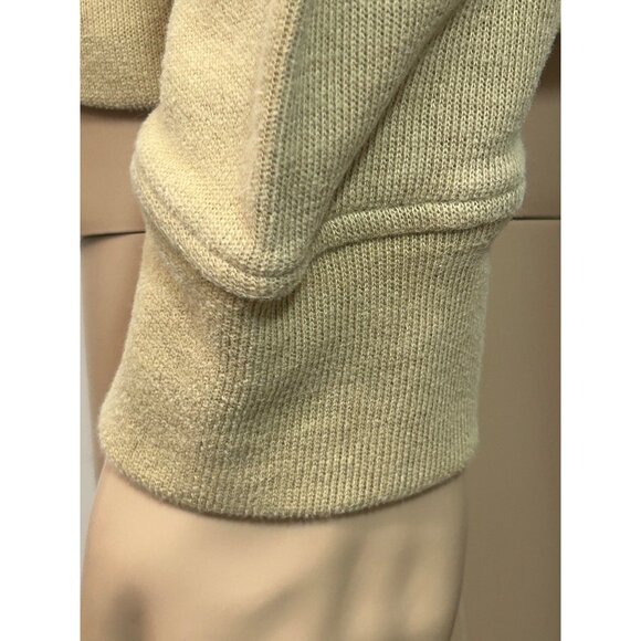 Nautica Men's Sweater Vtg Tan M  2-Button Cotton Shawl Collar Logo Long Sleeve - Picture 10 of 16